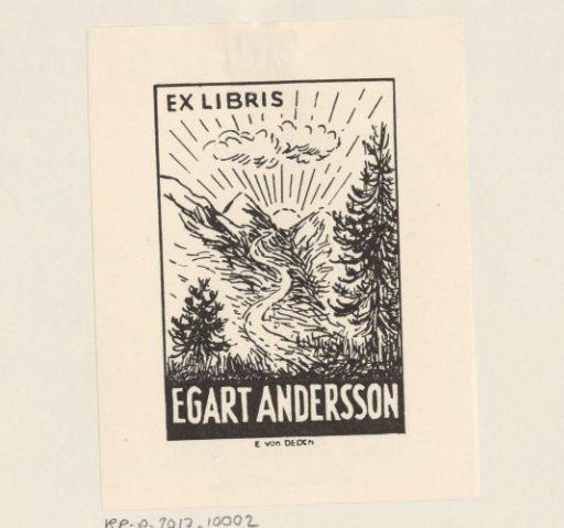 Ex libris of Egart Andersson