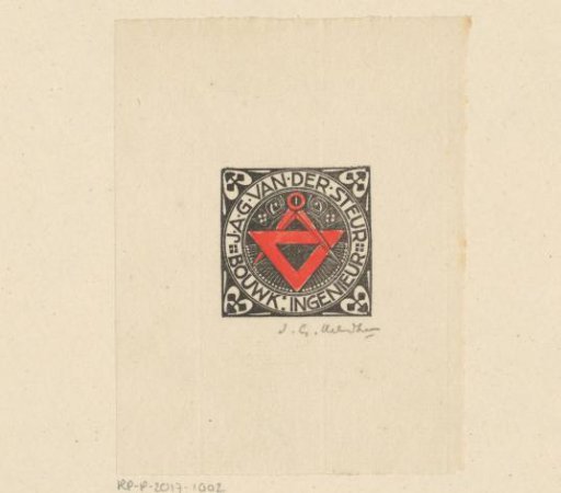 Ex libris of J.A.G. van der Steur