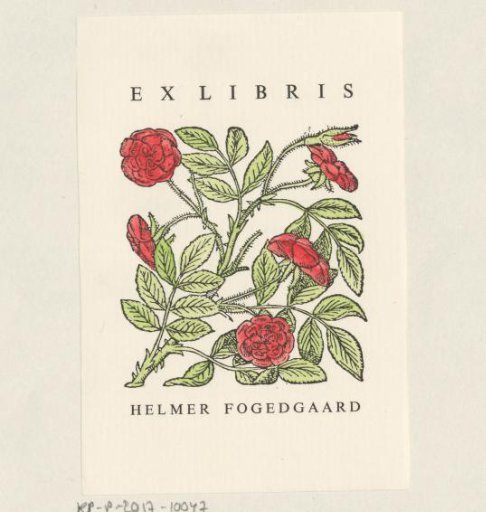Ex libris of Helmer Fogedgaard