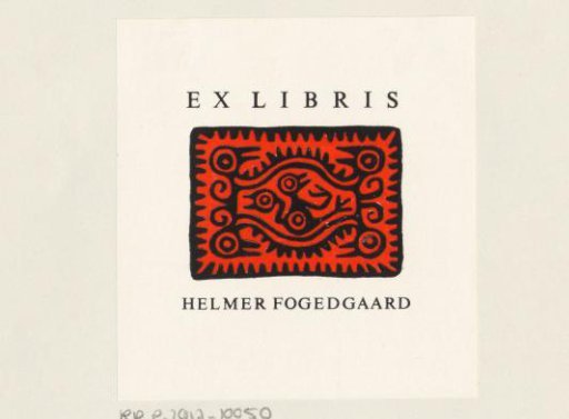 Ex libris of Helmer Fogedgaard