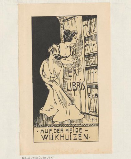 Ex libris of Johan Christian and Alida auf der Heide-Wijkhuizen