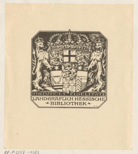 Ex libris of the Landgraviate of Hesse Library