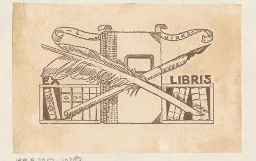 Ex libris of L. Jirků