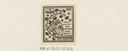 Ex libris of Karl Emich zu Leiningen Westerburg
