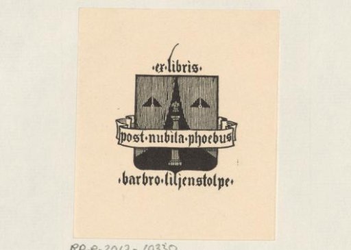 Ex libris of Barbo Liljenstolpe
