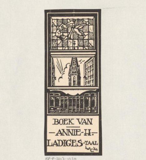 Ex libris of Annie H. Ladiges-Taal
