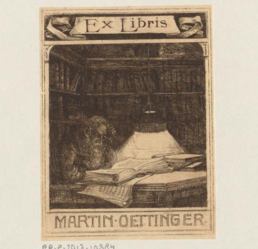 Ex libris of Martin Oettinger