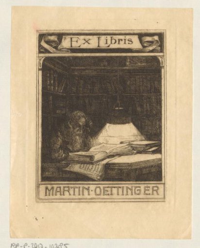Ex libris of Martin Oettinger