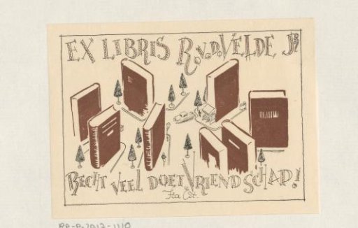 Ex libris of R. v.d. Velde jr.