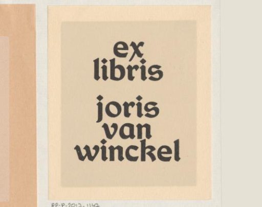 Ex libris of Joris Van Winckel