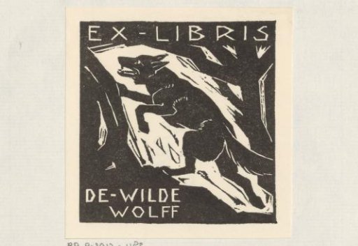 Ex libris of De Wilde Wolff