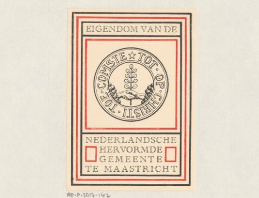 Ex libris of the Dutch Reformed Congregation in Maastricht