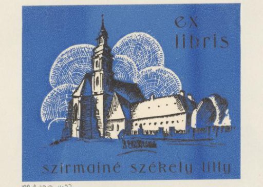 Ex libris of Lilly Szirmainé Székely