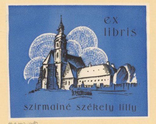 Ex libris of Lilly Szirmainé Székely