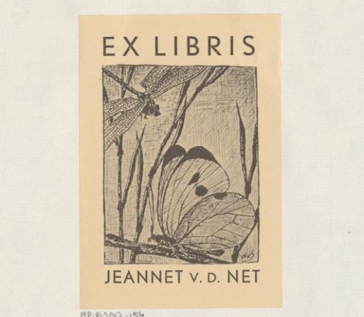 Ex libris of Jeannet v.d. Net