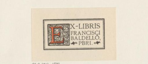 Ex libris of Francisco Baldelló