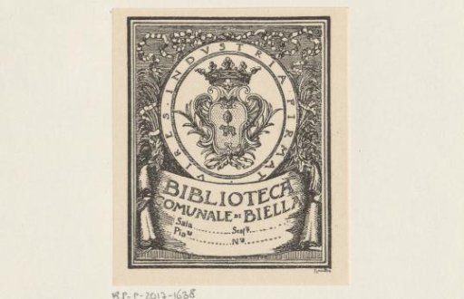 Ex libris of the Biblioteca Comunale di Biella