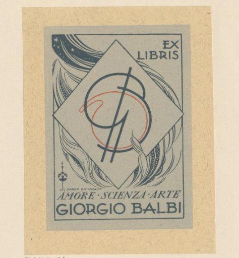 Ex libris of Giorgio Balbi