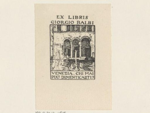 Ex libris of Giorgio Balbi