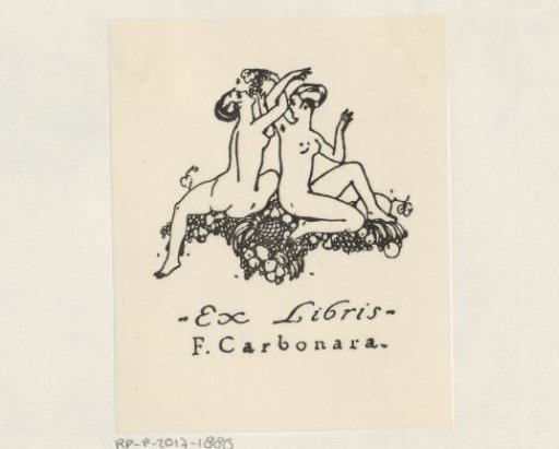 Ex libris of F. Carbonara