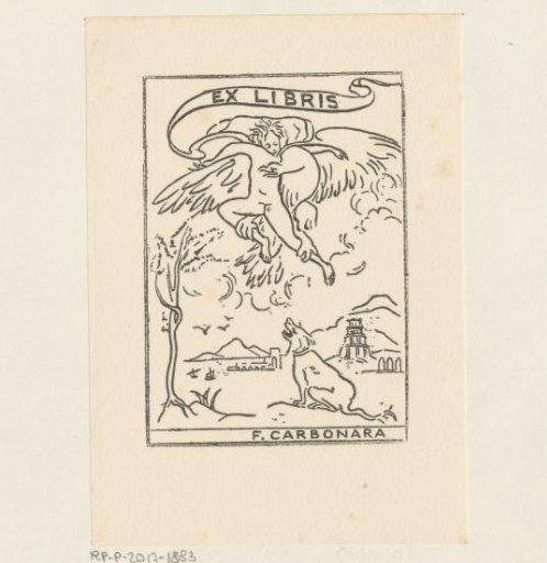 Ex libris of F. Carbonara