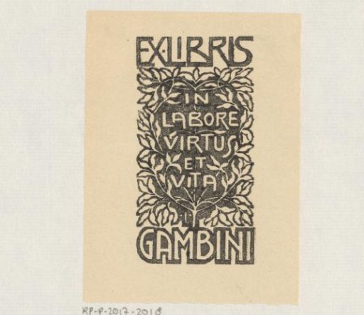 Ex libris of Gambini