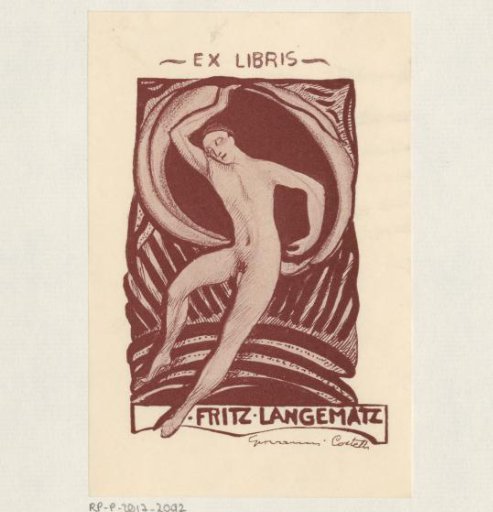 Ex libris of Fritz Langematz