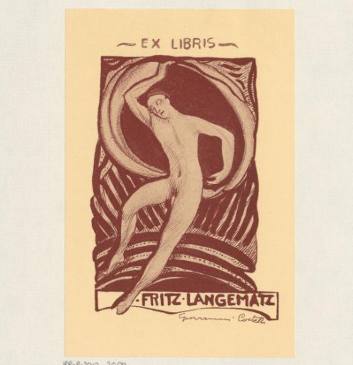 Ex libris of Fritz Langematz