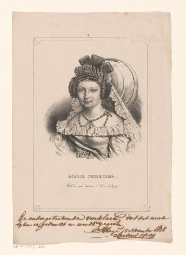 Portrait of Maria Christina of Bourbon-Sicily