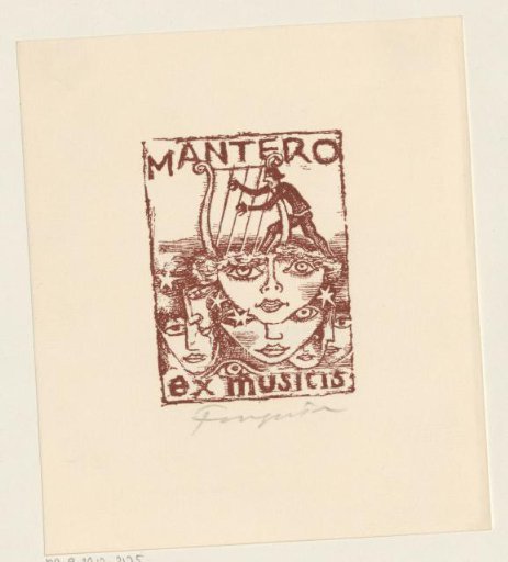 Ex libris of Mantero