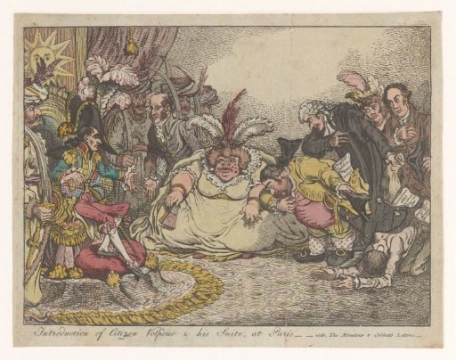 Satirical print with Napoleon and Fox, 1802