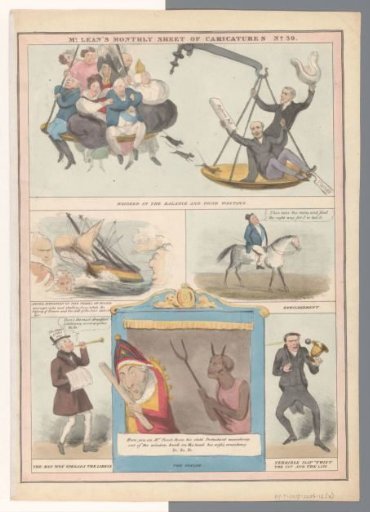 Dancing around the Maypole interrupted, 1832