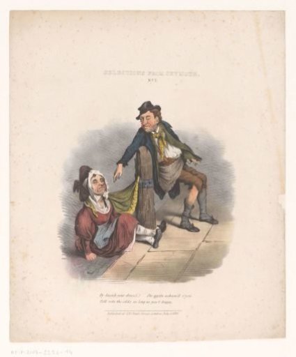 Caricature of a Drunken Man and Woman