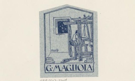 Ex libris of G. Magliola