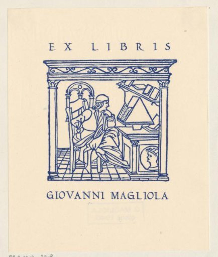 Ex libris of Giovanni Magliola