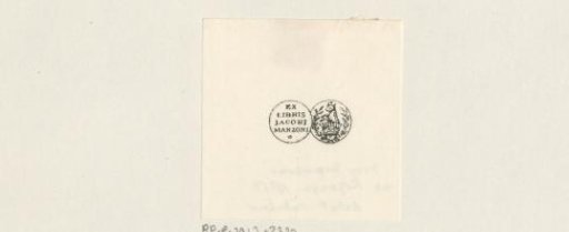 Ex libris of Jacopo Manzoni