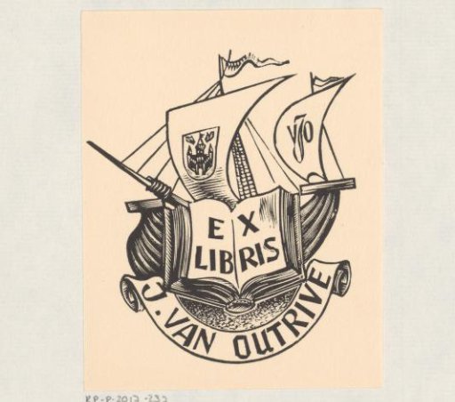 Ex libris of J. van Outrive