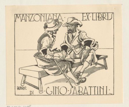 Ex libris of Gino Sabattini