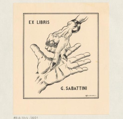 Ex libris of G. Sabattini