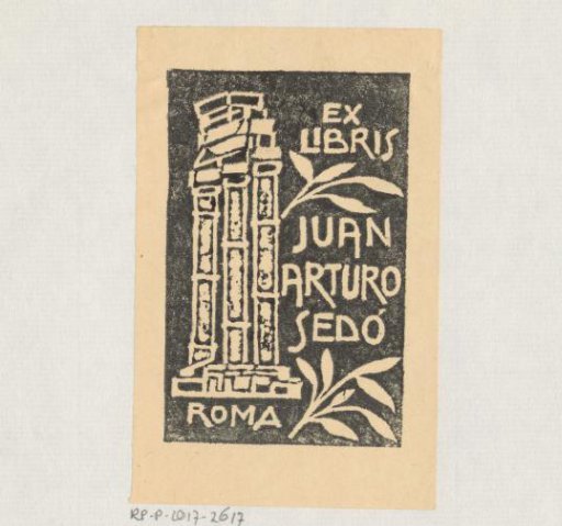 Ex libris of Juan Arturo Sedó