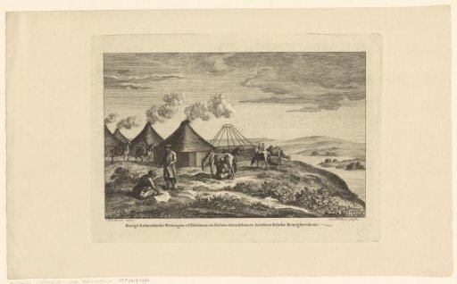 Landscape with dwellings of the Kalmyks