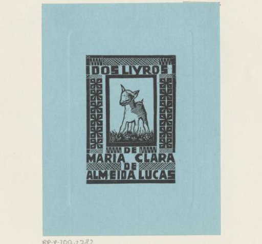 Ex libris of Maria Clara de Almeida Lucas