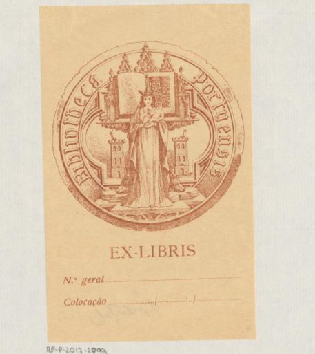 Ex libris of the Biblioteca Pública Municipal do Porto