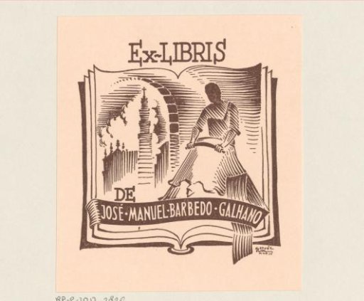 Ex libris of José Manuel Barbedo Galhano