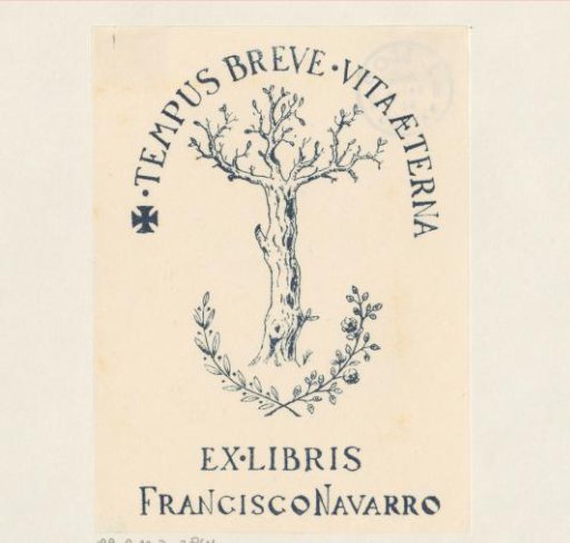 Ex libris of Francisco Navarro