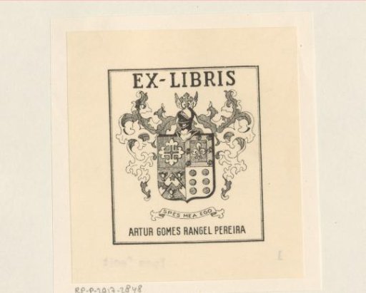 Ex libris of Artur Gomes Rangel Pereira