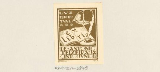 Ex libris of Antonio Teixeira Jacinto junior