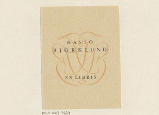 Ex libris of Hasso Björklund