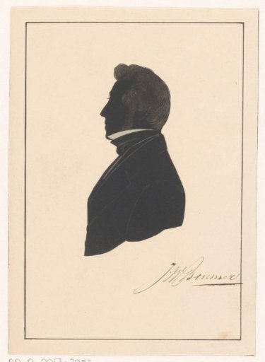 Silhouette portrait of J.W. Beumer