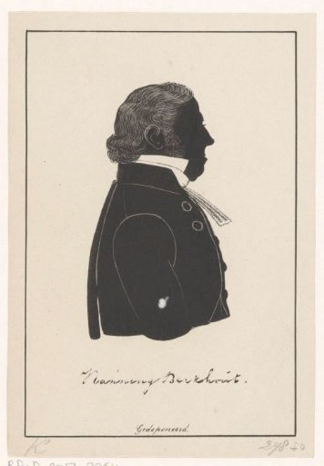 Silhouette portrait of Nanning Berkhout